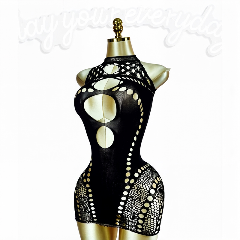 Cover Up Kaftan - Kadın Fishnet Cover Up Elbise Seksi