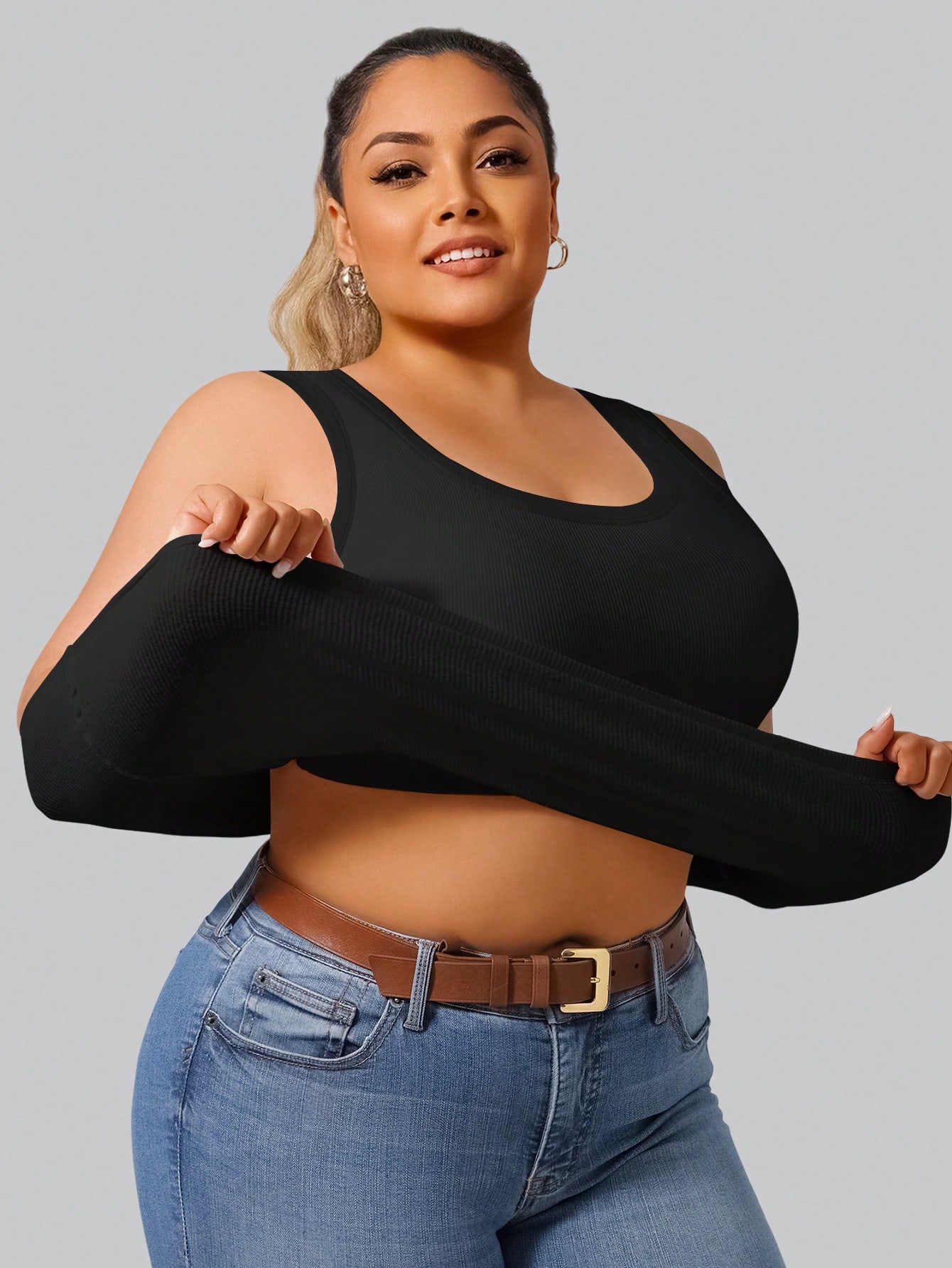 Büyük Beden Kadın Yüksek Esnek - Crop Top Crochet incelemesi ve fiyatı